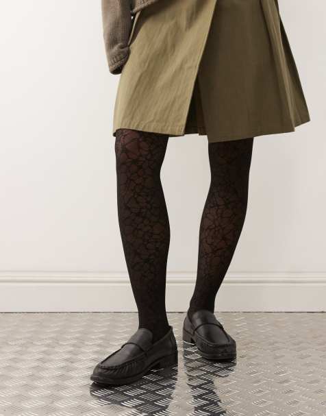 Weekday – Strumpfhose aus Spitze in Schwarz - view 1