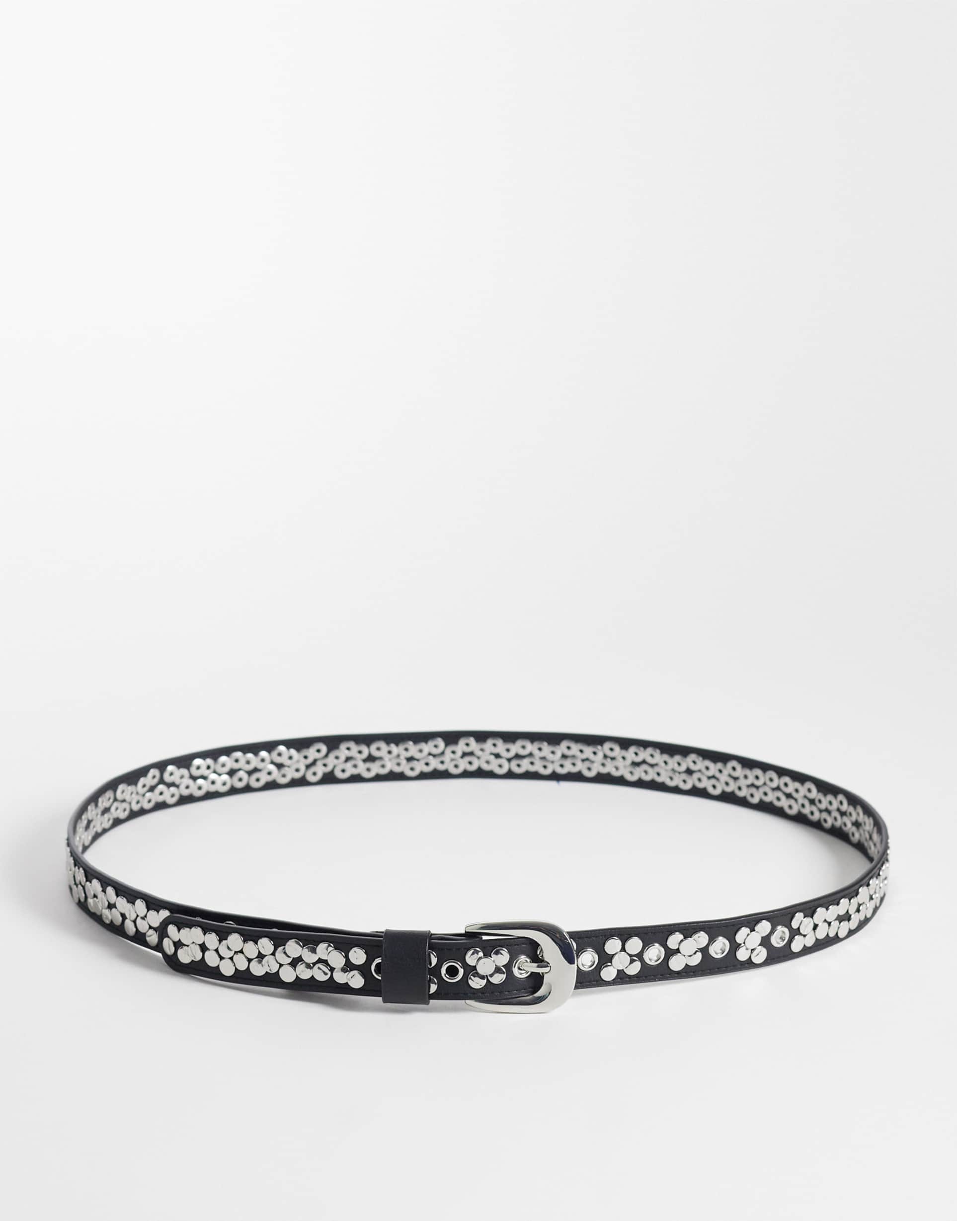 weekday studded belt in black