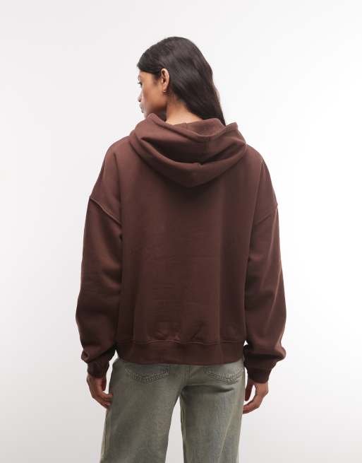 Weekday sudadera con capucha en marrón oscuro, 4 de 4