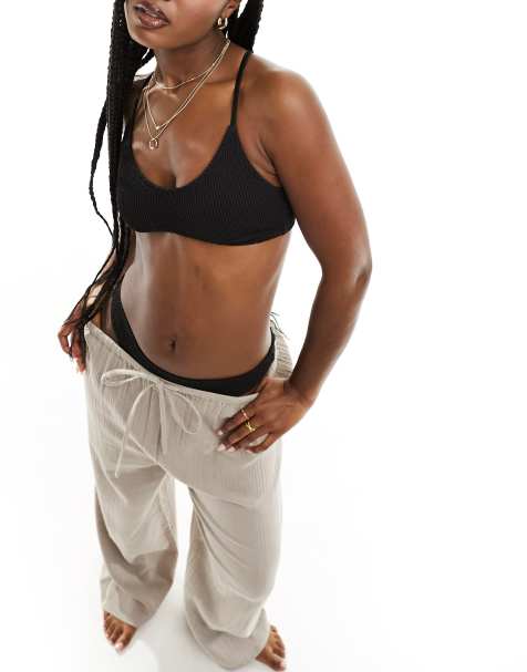 Weekday - Sun - Haut de bikini structuré - Noir - view 1