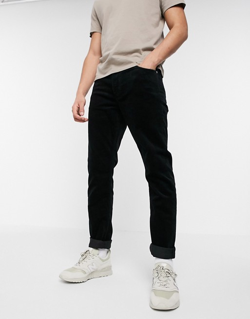 Weekday Sunday cord trouser in black