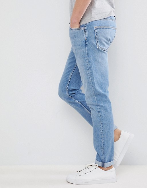 Weekday Sunday relaxed tapered dust blue jeans | ASOS