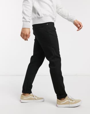 Weekday Sunday relaxed tapered jeans in black