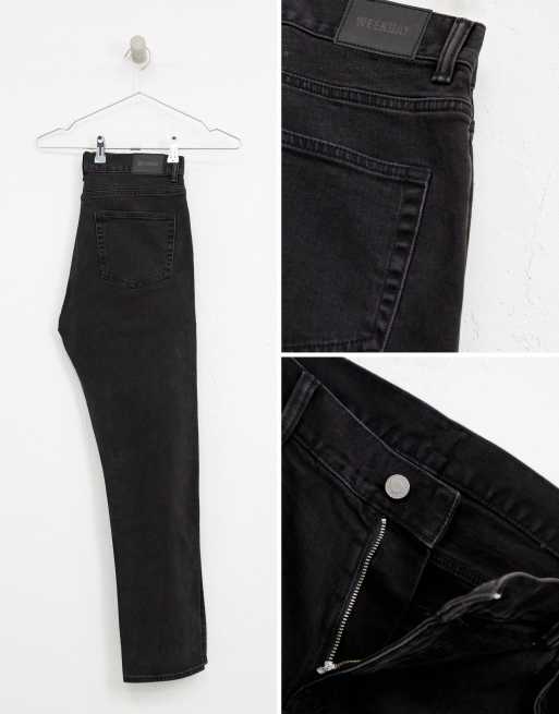 Weekday sunday relaxed tapered jeans tuned black, 4 of 4
