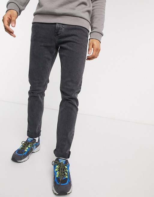 Weekday Sunday tapered jeans in night black
