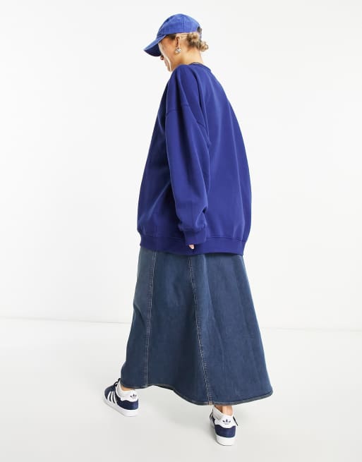 Weekday Super oversized sweatshirt in navy