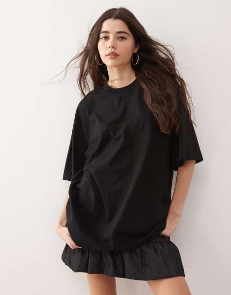 Weekday – Svart oversized t-shirt - view 1