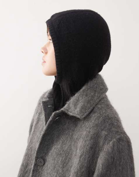 Weekday – Svart, stickad balaklava - view 1