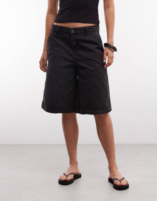 Weekday – Svarta snickarshorts med tvättad finish, 2 av 5