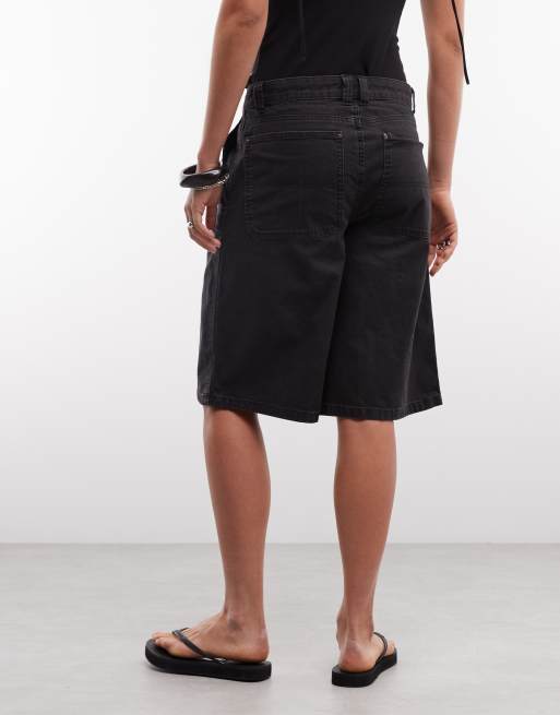 Weekday – Svarta snickarshorts med tvättad finish, 4 av 5