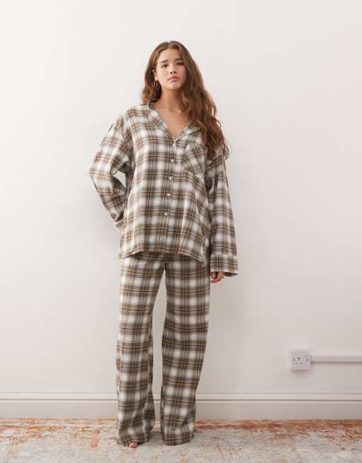 Weekday – Svartvit, rutig skjorta i oversize och loungestil, del av set, 2 av 4