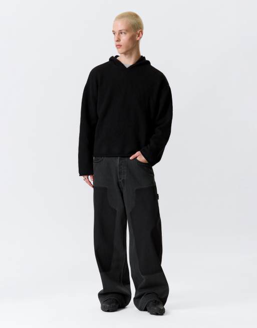 Weekday - Sweat à capuche ample en laine mélangée - Noir, 2 de 4