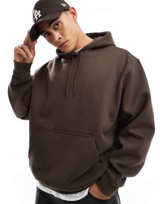 Weekday - Sweat à capuche décontracté en jersey épais - Marron