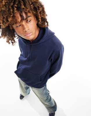 Weekday - Sweat à capuche manches longues - Bleu marine