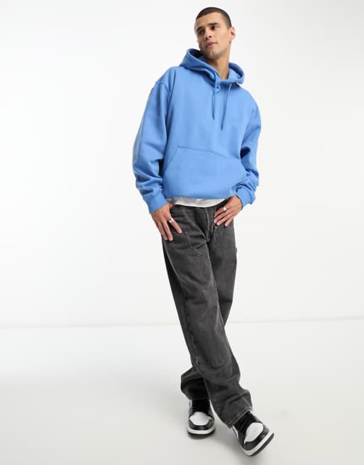 Weekday - Sweat à capuche oversize - Bleu