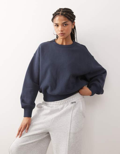 Weekday - Sweat oversize coupe carrée - Bleu marine, 3 de 4