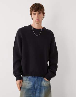 Weekday Relaxed Heavyweight Sweatshirt In Black In Black