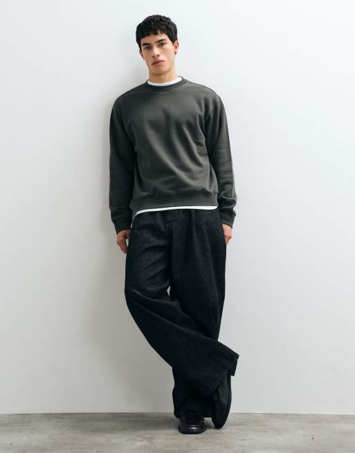 Weekday sweatshirt i khaki, 4 af 8