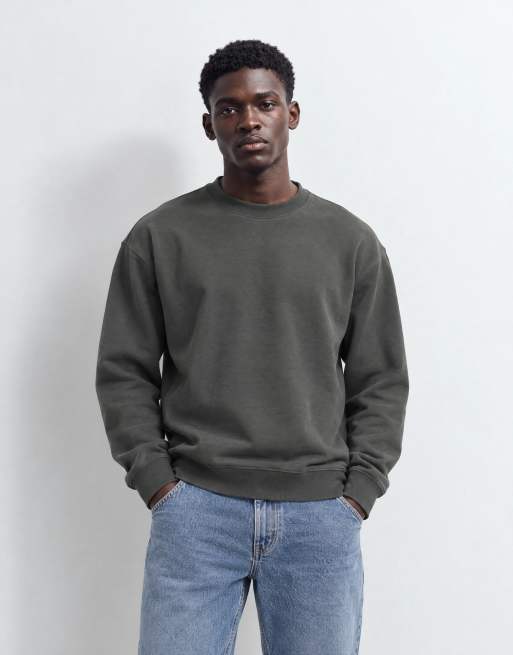 Weekday sweatshirt i khaki, 7 af 8