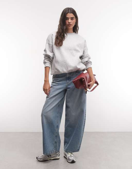 Weekday sweatshirt in gray melange, 2 of 4