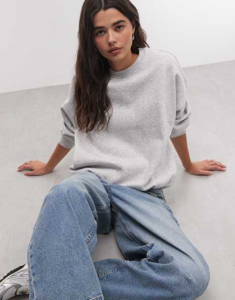 Weekday sweatshirt in grey melange - view 1
