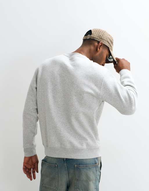 Weekday - Sweatshirt met klassieke pasvorm in gemêleerd grijs, 5 van 10