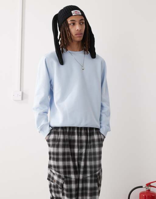 Weekday - Sweatshirt van jersey in lichtblauw, 2 van 4