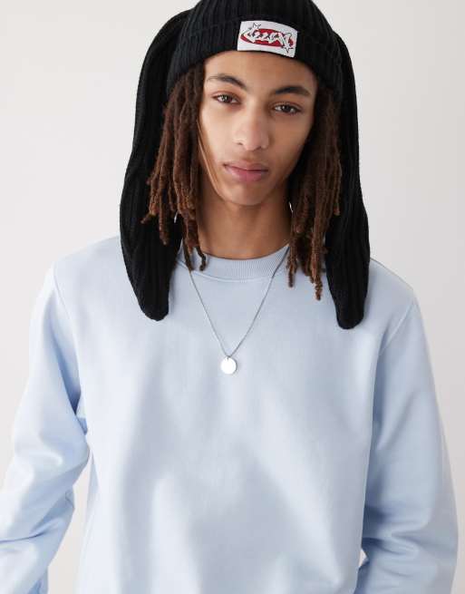 Weekday - Sweatshirt van jersey in lichtblauw, 4 van 4