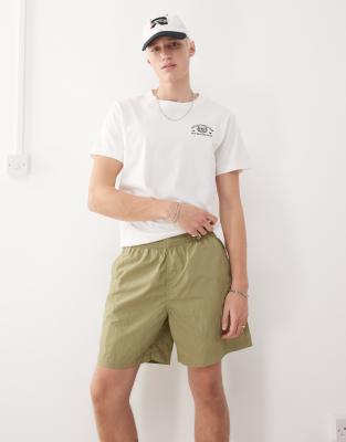swim shorts in khaki-Green