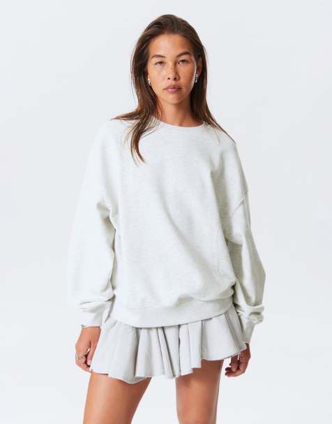 Weekday oversized slouchy sweatshirt in grey melange