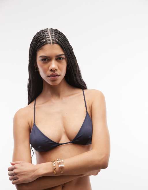 Weekday – Szaroniebieskie metaliczne bikini o fasonie bokserki, 3 z 3