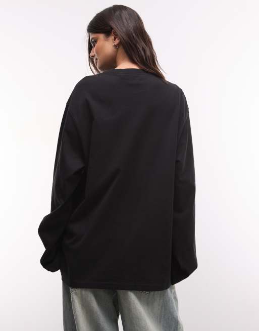Weekday – Szary top oversize z długimi rękawami, 2 z 4