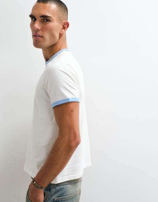 Weekday t-shirt à liserés avec imprimé graphique écru, 5 de 5