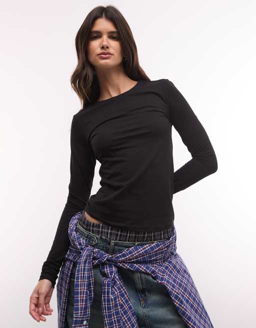 Weekday - T-shirt ajusté à manches longues - Noir, 2 de 4