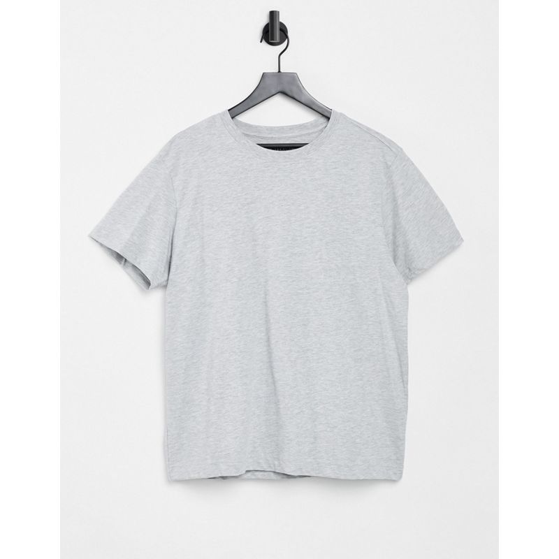 Weekday - T-shirt comoda grigio mélange