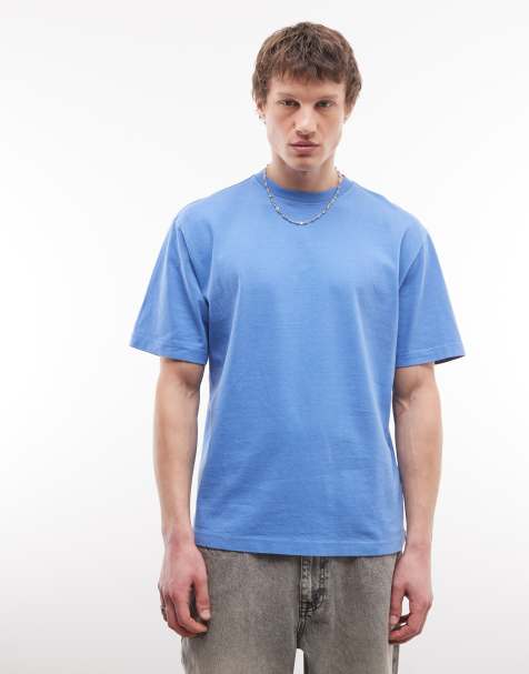 Weekday - T-shirt comoda lavaggio blu - view 1