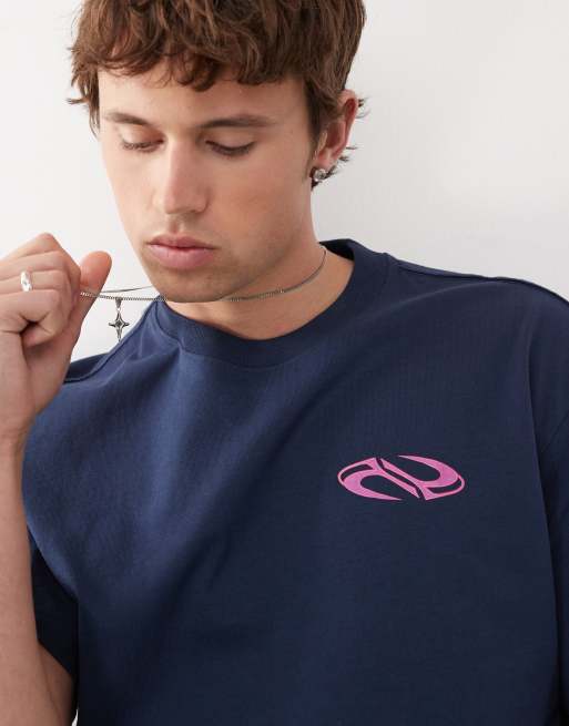 Weekday - T-shirt décontracté avec imprimé graphique - Bleu marine, 2 de 4