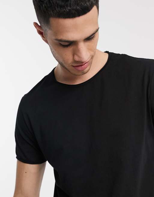 Weekday - T-shirt foncé à bord brut - Noir, 3 de 4