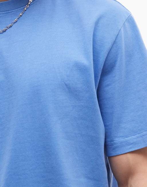 Weekday - T-shirt i blå vask i afslappet pasform, 3 af 5