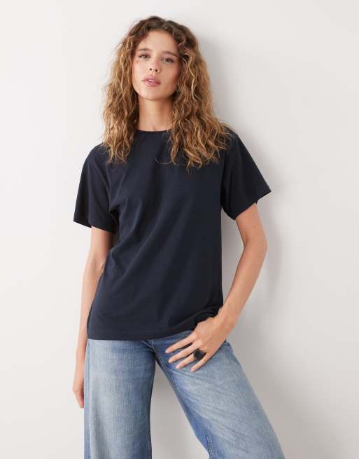 Weekday t-shirt in navy, 3 of 4