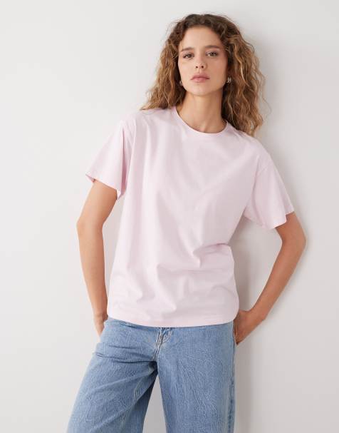 Weekday t-shirt in pink - view 1