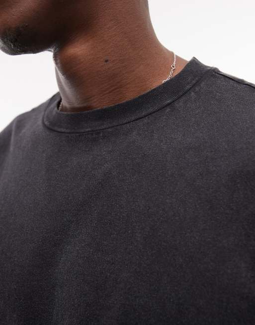 Weekday - T-shirt met kapmouwtjes in zwart, 3 van 5