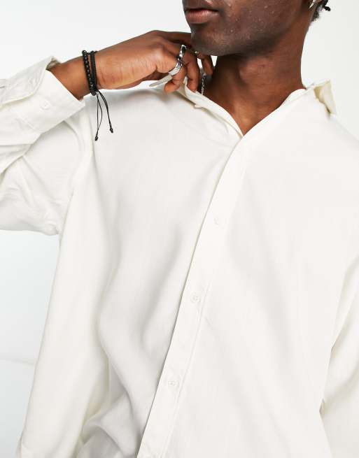  Weekday - T-shirt oversize à manches longues - Blanc, 3 de 4
