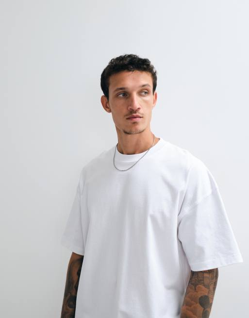 Weekday - T-shirt oversize bianca, 2 di 5