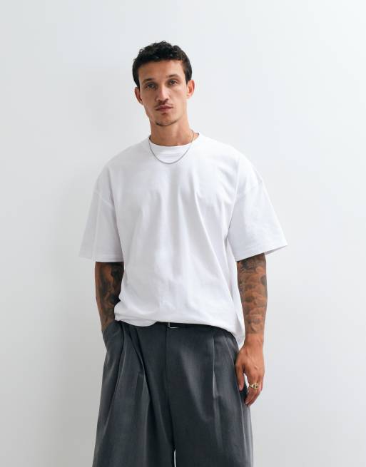 Weekday - T-shirt oversize bianca, 4 di 5