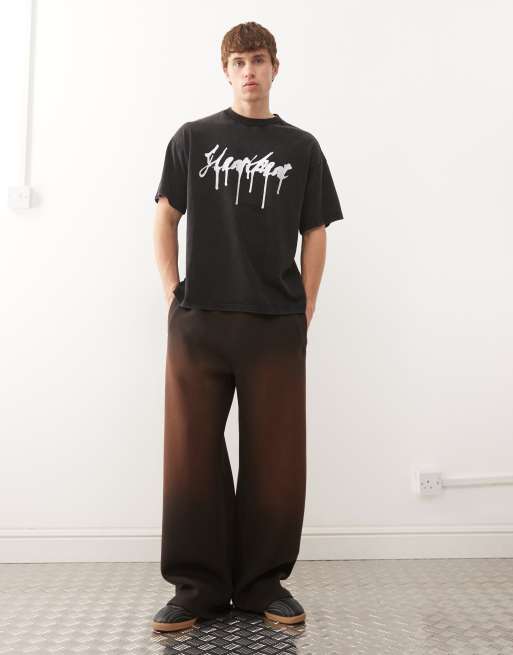 Weekday - T-shirt oversize coupe carrée avec motif Heartbeat - Noir, 2 de 5