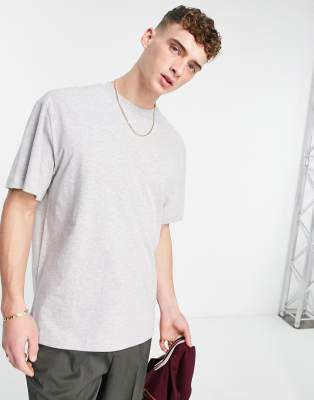 Weekday - T-shirt oversize - Gris chiné