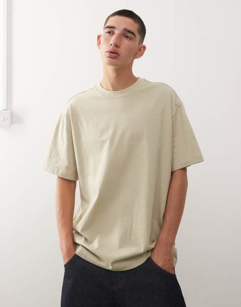 Weekday oversized t-shirt in khaki