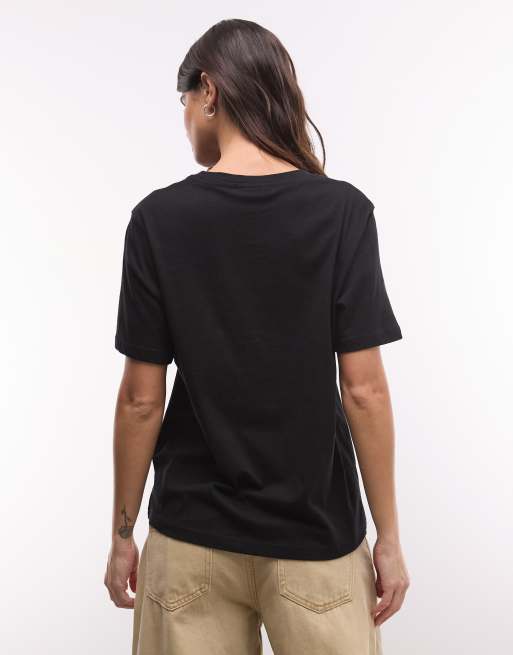 Weekday - T-shirt squadrata oversize nera, 3 di 4