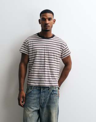 Weekday T-shirt With Cap Sleeve Detail In White